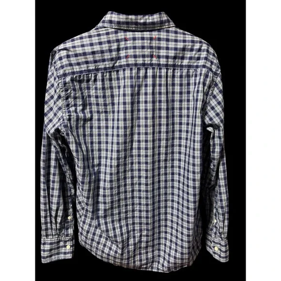 Robert Graham Shirt Mens Cotton Blue Tartan Plaid Tailored Fit Button Up Medium - Picture 3 of 14